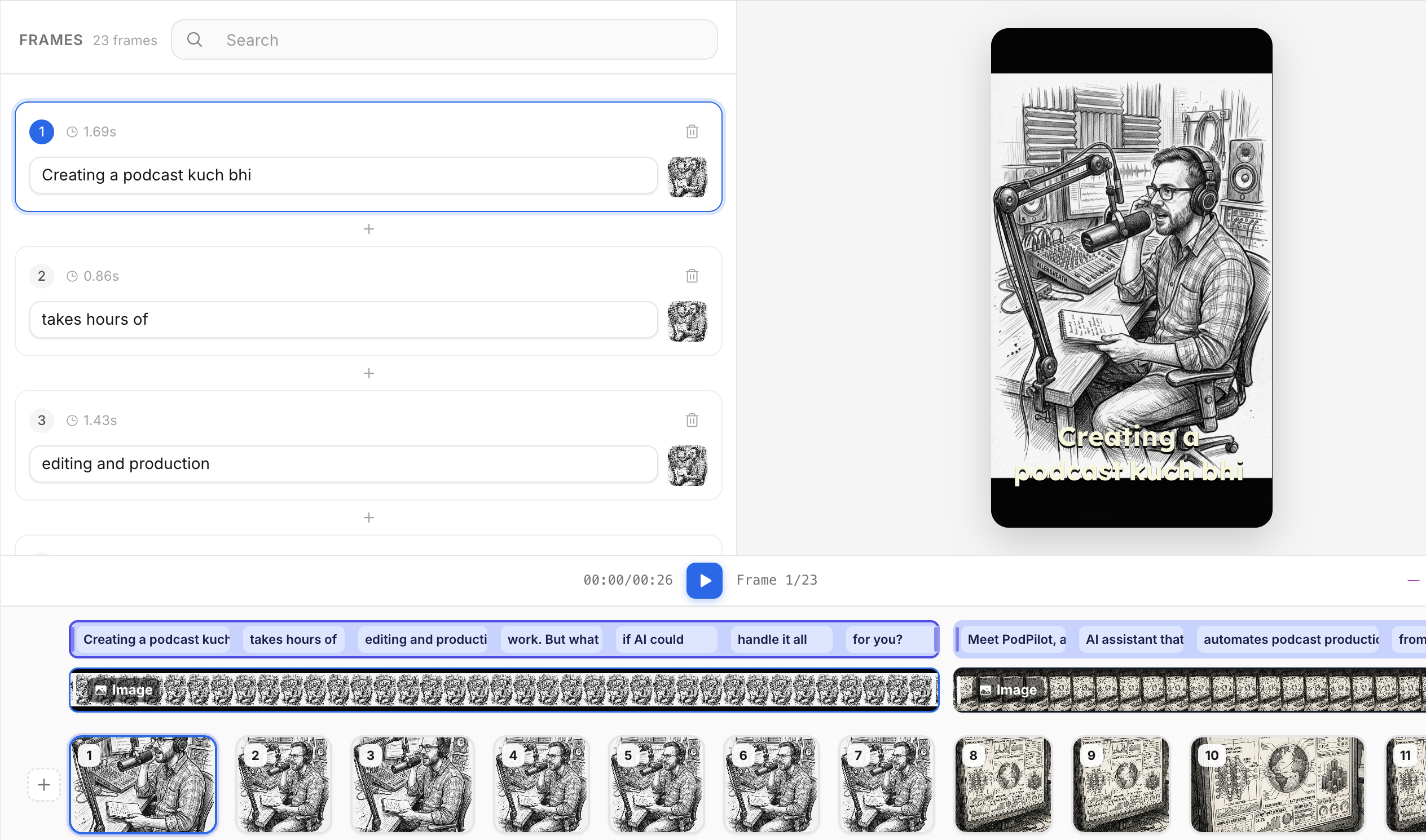 Editor control preview